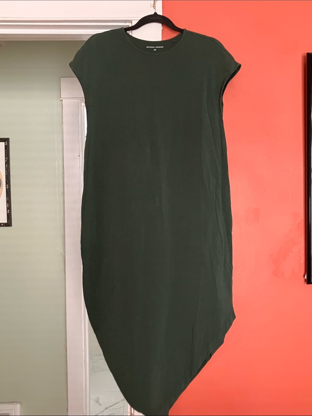 Universal Standard Forest Green Geneva Asymmetric Midi Dress: 3XS